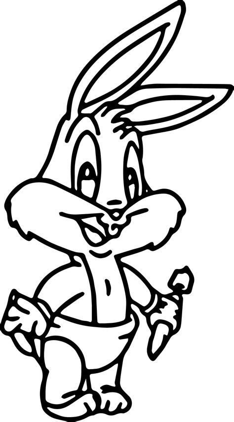 Bunny And Carrot Coloring Page Coloring Pages