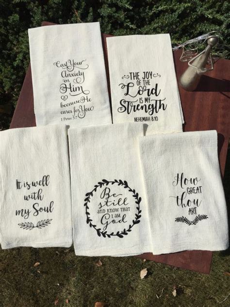 Find great deals on ebay for flour sack kitchen towels. Flour Sack Scripture Hymn Tea Towels set of 5 | Tea towels ...