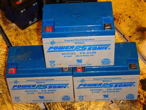 Powersonic Sealed Rechargeable Battery 6 Volt 20amp Pn Ps 6200
