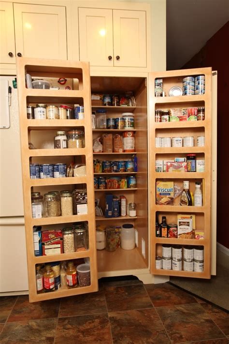 Choose frosted, milky or smoked glass. Hand Made Kitchen Pantry -- Double Fold-Out Doors. by ...