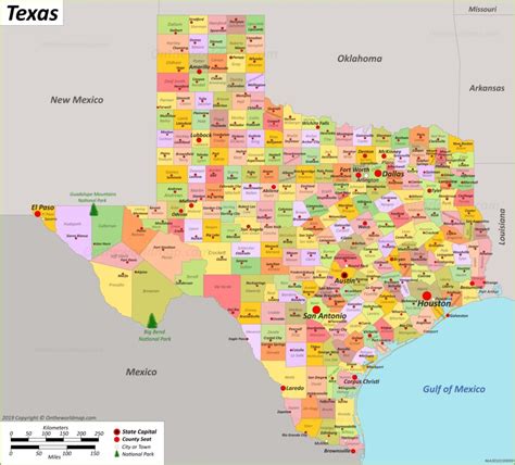 Map Of Texas 1024x926 