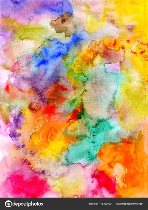 Abstract Watercolor Colorful Background Hand Drawn — Stock Photo