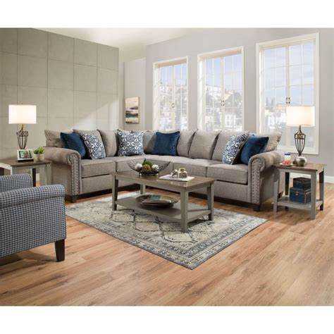 Simmons Upholstery Emma Sectional Sofa Udf817 Furniture Sectional
