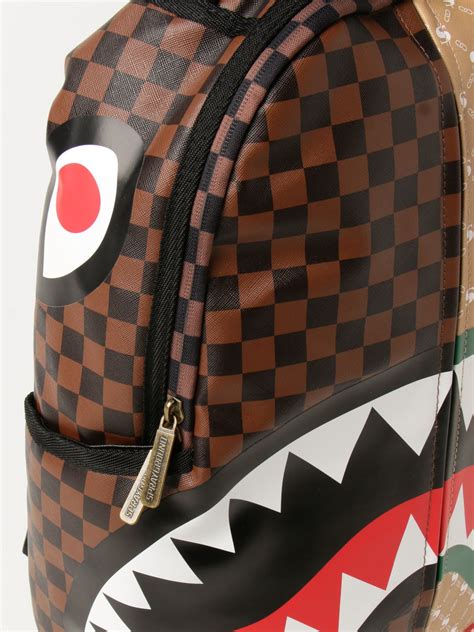 Sprayground Backpack In Vegan Leather With Shark Mouth Backpack