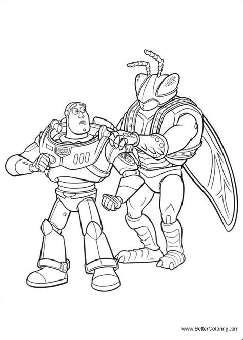 Buzz Lightyear Coloring Pages Characters from Toy Story - Free