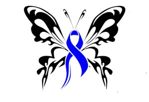 Colon Cancer Awareness Butterfly Adhesive Car Window Decal ...