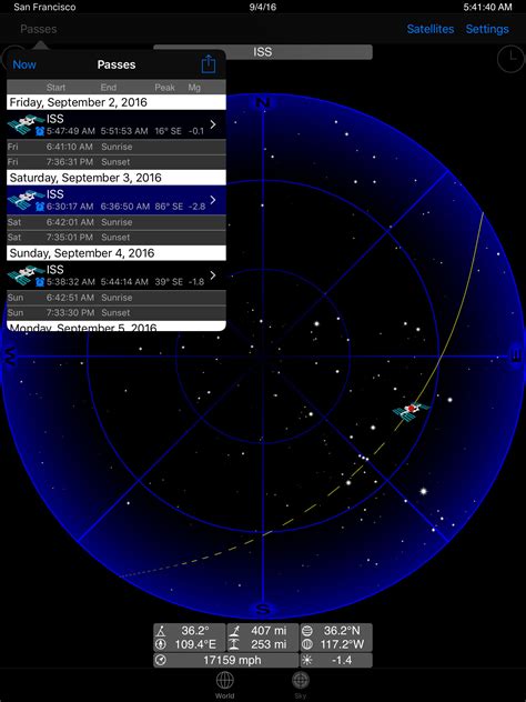 The app allows you to see the longitude and latitude of the iss as well as the the route that it will be traveling in the next 90 minutes. GoISSWatch ISS Tracking App Ranking and Store Data | App Annie