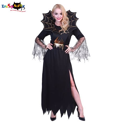Eraspooky Halloween Costume For Women Black Lace Fancy Dress Fantasia