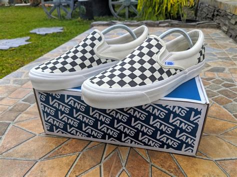 Vans Vault Og Slip On Checkerboard Mens Fashion Footwear Sneakers