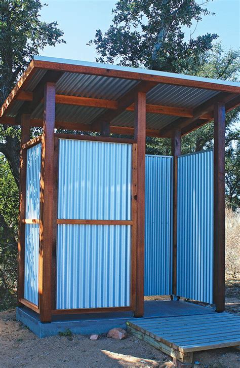 Corrugated Metal Sheets And Western Red Cedar Posts Come Together In