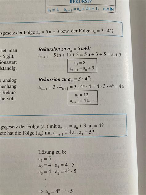 Rekursive Explizite Bildungsgesetze Computer Schule Mathematik