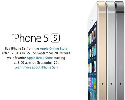 Apple Iphone 5s 5c Release Date Nears Online Orders Open At 1201 Am