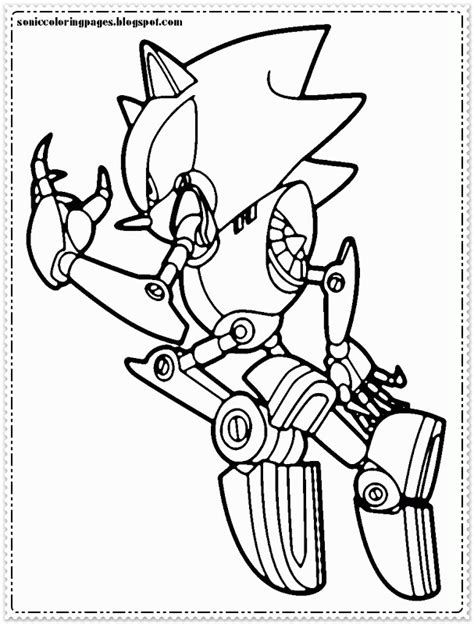Sonic cartoon coloring pages sonic cartoon : Kleurplaten nl: Kleurplaten Metal Sonic