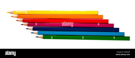 Color Pencils Isolated On White Background Stock Photo Alamy