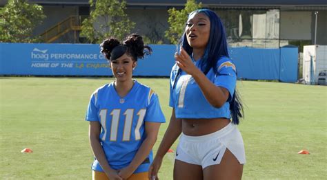 The Los Angeles Chargers Teach Cardi B And Megan Thee Stallion How To
