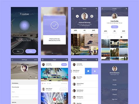 Gosurf is captivating website template for sketch made of dark backgrounds, cool images, and bold typography. Social app concept design - Freebiesbug