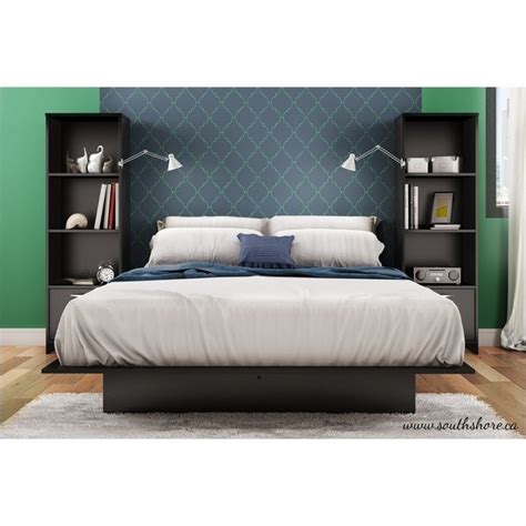 Star furniture offers a number of nightstand options for your bedroom. South Shore Cosmos 3 Piece Platform Bed with Bookshelf ...