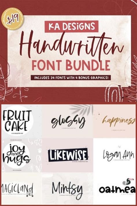 This Bundle Is Chock A Block Full Of Charming Handwritten Fonts Youll