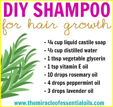 Clean up your shampooing routine with homemade shampoo and these other natural hair care recipes. DIY Essential Oil Shampoo Recipe for Hair Growth - The ...