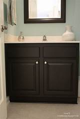 It can be completed in just a few days but when done correctly can last for many years. Oh I want to paint our bathroom cabinet | Painted vanity ...