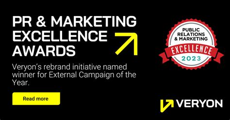 Veryons Bold Rebranding Campaign Named Winner In 2023 Public Relations