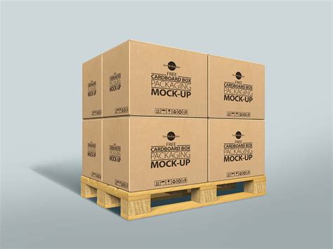 Free Cardboard Box Packaging Mockup Psd