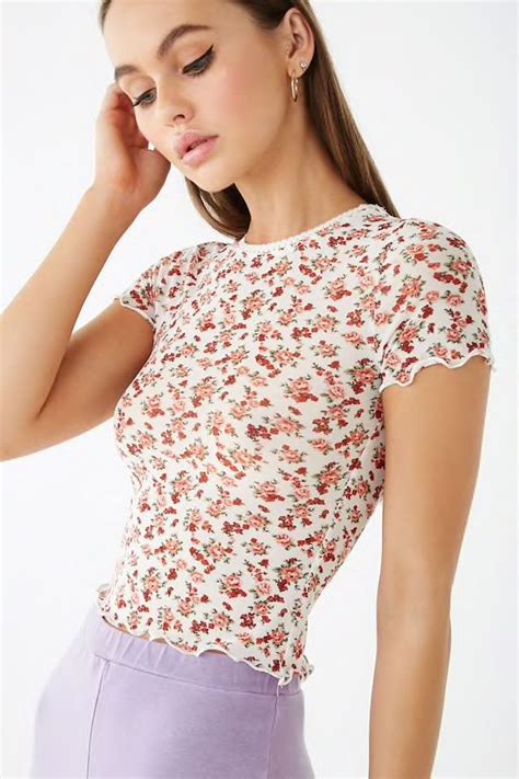 Sheer Floral Crop Top Fashion Forever 21 Outfits Forever21 Tops
