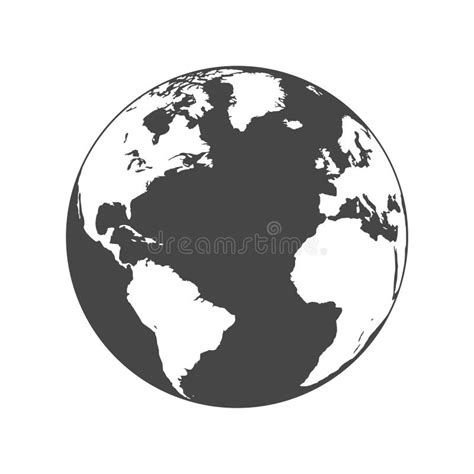 Vector Logo Globe Earth Icon Earth Logo On White Stock Vector