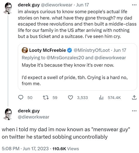When I Told My Dad Im Now Known As Menswear Guy On Twitter He Started Sobbing Uncontrollably
