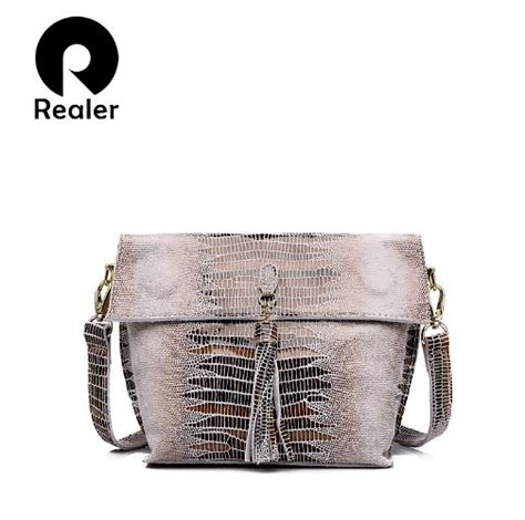 Сумка Aliexpress Realer Brand Women Messenger Bags Genuine Leather