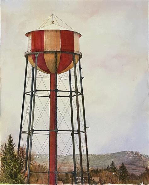Idaho Falls Water Tower 2 Painting By Candace Rowe Pixels
