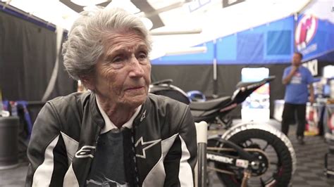 91 year old woman tears up the track on a gixxer