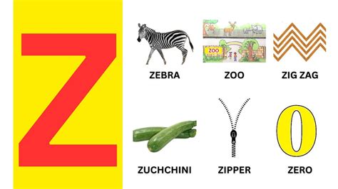Z For Zipper Z For Zuchchini Z For Zebra Z For Zipper Etc