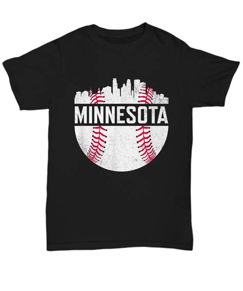 Vintage Minnesota Baseball Minneapolis Twin City Skyline T Shirt T