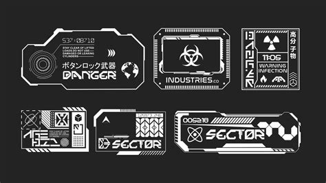 Artstation 150 Sci Fi Decals And Alphas Vol01 Game Assets