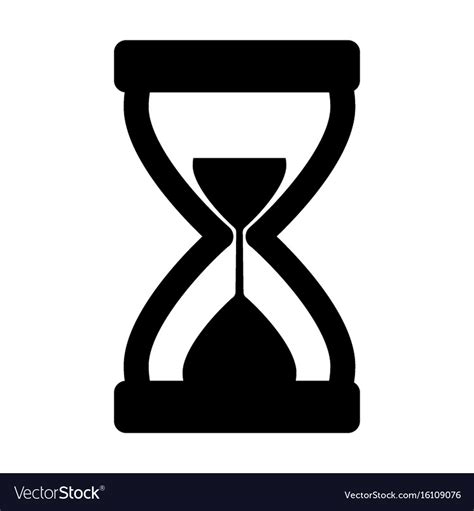 hourglass icon silhouette royalty free vector image