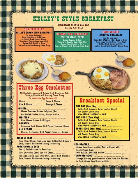 Kelleys Country Cookin Menus In Pearland Texas United States