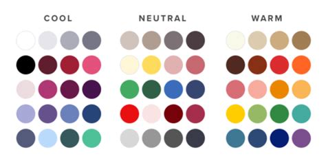 Example Palettes Of Colors With Cool Neutral And Warm Undertones