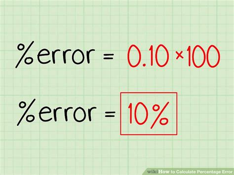 To calculate percent error you will first want to find the difference between the value that has been measured and an accepted/standard value. How to Calculate Percentage Error: 7 Steps (with Pictures)