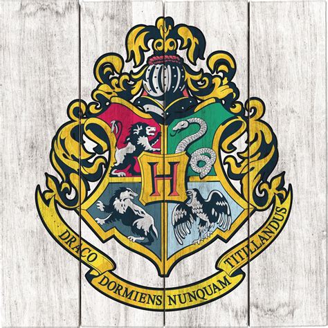 Harry Potter Hogwarts Crest Wooden Sign Entertainment Earth