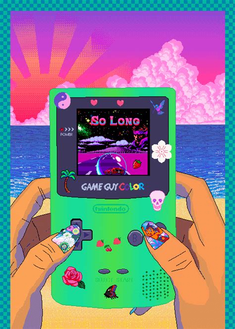15 Game Boy Color Cataclysmic Rainbows Pinterest Vaporwave Art