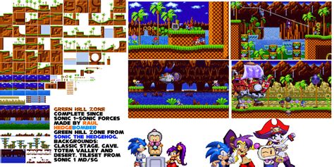 Sonic Custom Sprites Greenhill Complete By Raulhedgebomber On Deviantart
