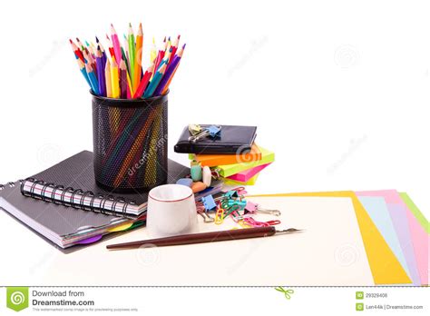 School And Office Stationary Back To School Concept Stock Photo