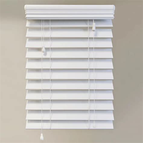 Home Decorators Collection 66x72 White 25 Inch Premium Faux Wood Blind