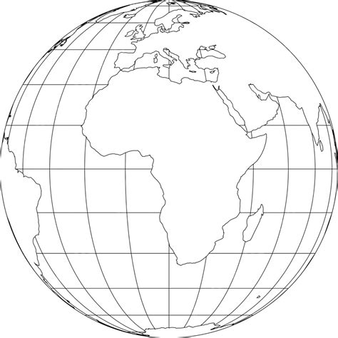 Vector Illustration Of An Earth Globe With A World Map Outline