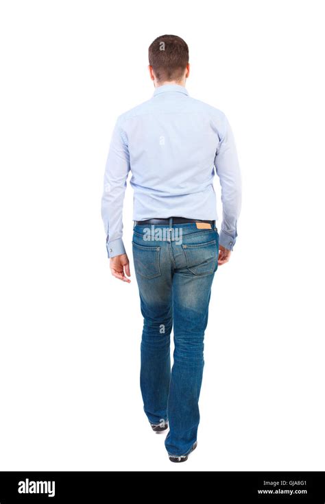 Back View Of Walking Businessman Stock Photo Alamy