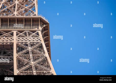 Close Up View Of Eiffel Towers Architecture Stock Photo Alamy