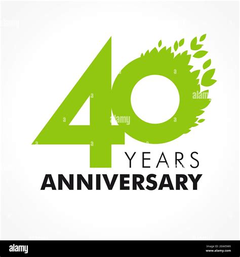 40 th anniversary numbers 40 years old logotype age congrats congratulation concept with