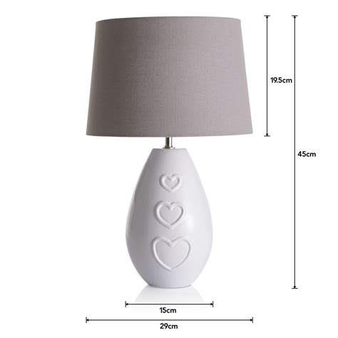 Wilko Heart Detail Table Lamp Wilko