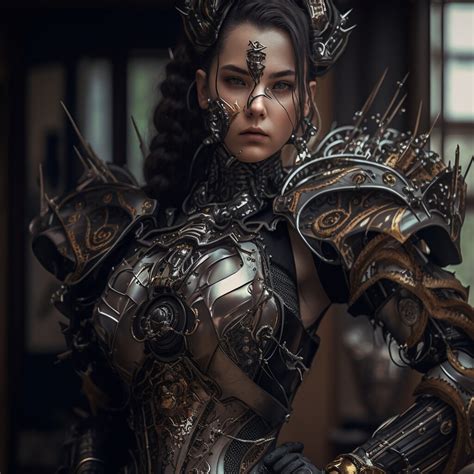 Artstation Medieval Cyberpunk Female Warrior